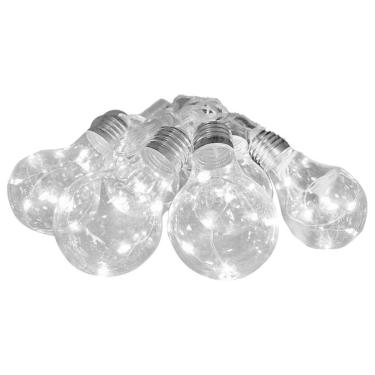 Imagem de Varal Cordão Fio de Luzes 10 Lâmpadas 220v Led 4,6m Foco Incandescente Luz Branca Natal Enfeite