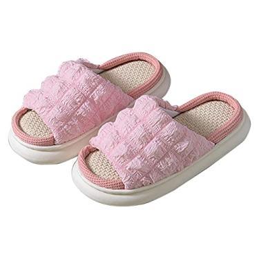 Imagem de Chinelos femininos, sandálias super macias unissex respiráveis praias deslizantes de banho chinelos de banho quarto spa casa chinelos para mulheres