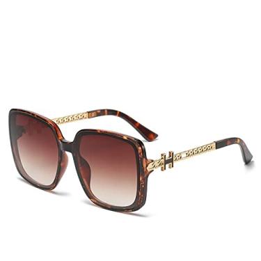 Imagem de Óculos de Sol Quadrado Feminino Armação Grande Moda Retro Espelho Óculos de Sol Feminino Vintage Senhora, C5, Z