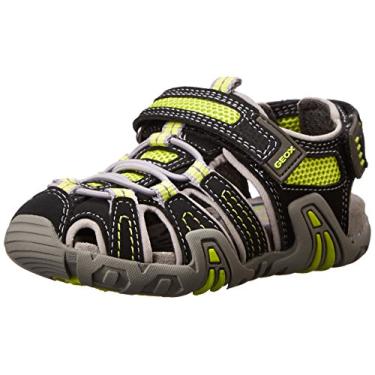 Imagem de Geox Junior Kraze 30 Fisherman Sandal (Toddler/Little Kid/Big Kid), Black/Acid Yellow, 33 EU (2 M US Little Kid)
