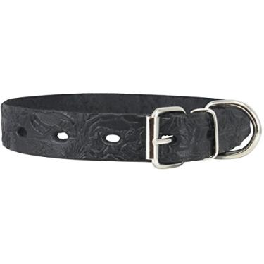 Imagem de Dogs My Love Couro Genuíno Solto Coleira para Cachorro Padrão de Caça Preto 3 TamanhosDogs My Love Neck Circumf: 10"-13"; 3/4" Wide preto VOL-1004-HUNT-1