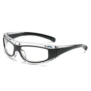 Imagem de Óculos de sol Óculos de sol ao ar livre Ciclismo Armação completa Óculos de sol para mulheres Óculos para homens UV400, C03 Preto Transparente, Tamanho único