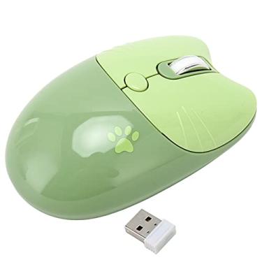Imagem de BT Cordless Mouse, BT5.0 e 2.4GHz Silent Mouse, Portable Mini Mobile Optical Mouse for Laptop, Desktop, Girl, Working, Family, School, Cafe, Dual Mode (Verde)