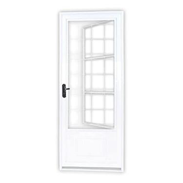 Imagem de Porta de Giro Almofada Postigo Grade Quadri Mgm Branco