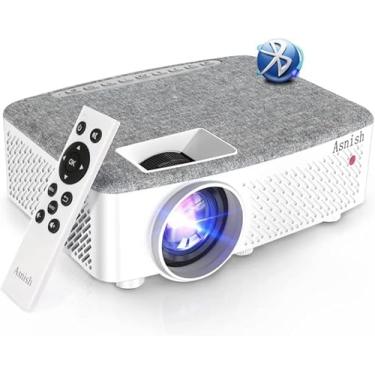 Imagem de Projetor de filme HD projetor externo 1080P compatível com Bluetooth 200 polegadas Display 200ANSI-7500 Lumens compatível com vara de TV, videogames, telefone, USB, HDMI, VGA, AV, TF, AUX