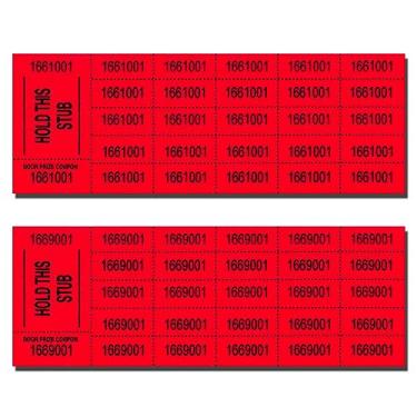 Imagem de Lancaster Bingo Company Auction Tickets - 1000 Sheets - Assorted Colors (Crimson Red)