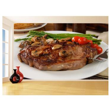 Imagem de Papel De Parede Alimentos Carne Churrasco Bife 3,5M Al287
