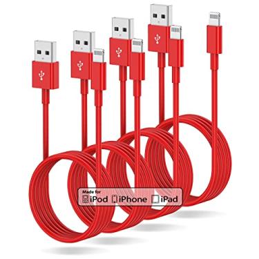 Imagem de Pacote com 4 carregador para iPhone 3 pés certificado Apple MFi, Apple Lightning para cabo USB 3 pés, cabo de carregamento rápido Apple 3 pés para iPhone 13/13Mini/13 Pro/12/11 Pro/11/XS MAX/XR/8/7/6s/6/5S/SE iPad Original