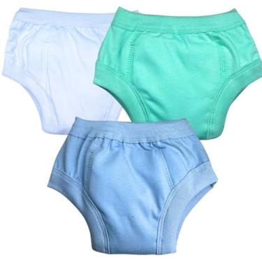 Imagem de Kit 3 Cuecas Transição Fralda Treinamento P/Desfralde V/B/A