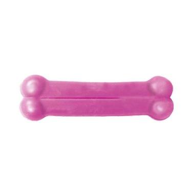 Imagem de Brinquedo Furacão Pet Osso Plaque Ataque Liso Rosa para Cães - Tamanho