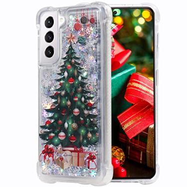 Imagem de FLOCUTE Capa para Galaxy S24 Plus, capa com glitter para Galaxy S24 Plus, transparente, flutuante, líquido, macio, almofada de TPU (poliuretano termoplástico) luxuosa, moda feminina, capa fofa para