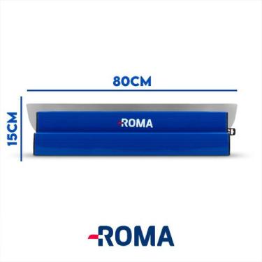 Imagem de Desempenadeira Berox Roma Aço Inox Lâmina Flexível Massa Corrida Efeit