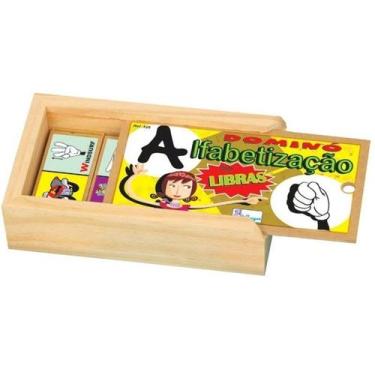 Imagem de Dominó Alfabetização Mdf Libras - Simque