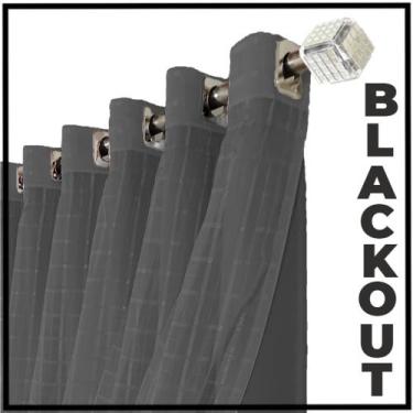 Imagem de cortina blackout Roma corta luz 2,10 x 1,70 quarto cinza - Bravin Cort