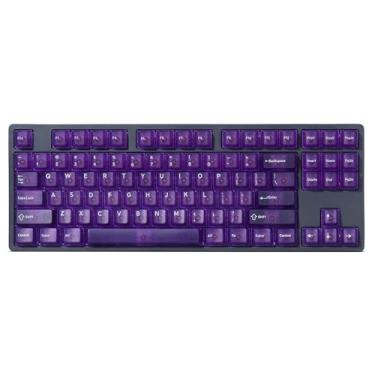 Imagem de DROP + Conjunto de teclas ABS transparente MiTo Keysterine R2 - Uva - 60%, 65%, 75%, TKL, WKL, 1800, 96 teclas, tamanho completo e mais compatibilidade com teclado Cherry MX Style