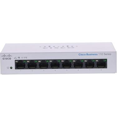 Imagem de Cisco Business CBS110-8T-D Interruptor não gerenciado, 8 portas GE, desktop, Ext PS, proteção vitalícia limitada (CBS110-8T-D-NA)