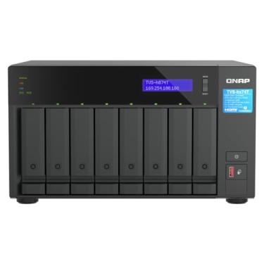 Imagem de QNAP TVS-h874T-i7-32G-US 8 Bay Desktop NAS de alta velocidade com CPU Intel de 12ª geração, até 64 GB de memória DDR4, conectividade Thunderbolt 4 e 2,5 GbE (sem disco)