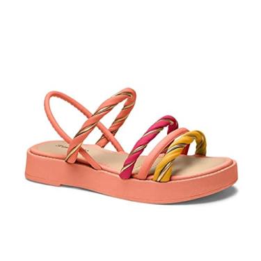 Imagem de Sandália Anabela Casual Infantil Menina Tiras Entrelaçadas Pink Cats V2841