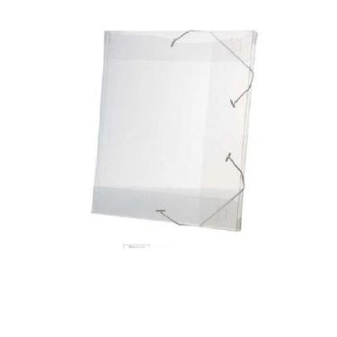 Imagem de Kit 15 Pastas Aba Elásticas Plástica Oficio 20mm Transparente - ACP