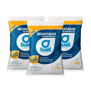 Imagem de Kit 03 sulfato de aluminio para piscina 2kg cada - SUALL