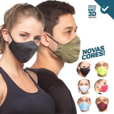 Imagem de Máscara de Proteção Esportiva Academia Knit 3d Com 2 Refis - Respiráve