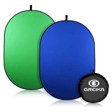 Imagem de Fundo Infinito Portátil Azul E Verde Dupla Face 150x200cm - Greika