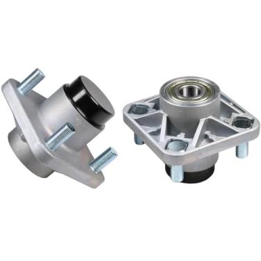 Imagem de WANTONE RACING Conjunto de cubo de roda dianteira 2 peças de substituição para 2003-UP Club Car DS & Precedent Golf Cart OEM # 102357701 com rolamento de cubo/vedação de óleo/capa contra poeira