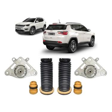 Imagem de 2 Kit Coxim Batente Amortecedor Traseiro Compass 2016 A 2021 - QualyKi