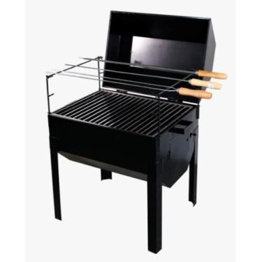 Imagem de Churrasqueira Top Plus Grande Com Suporte para Espetos - RHR