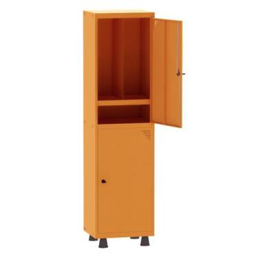 Imagem de Armário Guarda Volume Locker Roupeiro Insalubre 1 Vão 02 Portas Com Pr