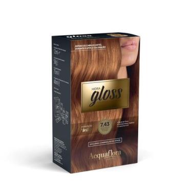 Imagem de Coloração Creme Hidra Gloss 7.43 Louro Natural Acobreado Dourado - Acq