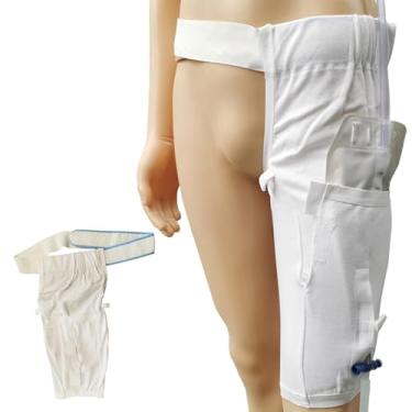 Imagem de AUSTYLCO Suporte de bolsa de drenagem de urina, suporte de bolsa de perna de cateter, dispositivo de estabilização de bolsas de cateter, suporte de bolsas de urina para cateter, capa de bolsa de