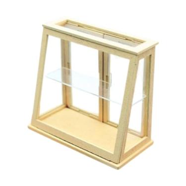 Imagem de YIJU Armário de padaria para casa de bonecas, mini caixa de padaria, acessórios para casa de bonecas em escala 1:12, móveis para loja, cena, diorama accs, Cor de Madeira