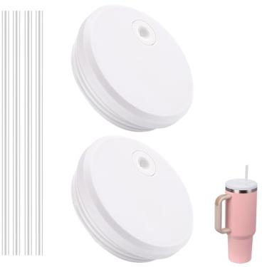 Imagem de Bluwing 2 pacotes de substituição de tampa de copo de 1,134 g para Stanley Quencher 2.0 g Stanley Quencher 2.0, 1,134 g tampas de substituição para copos Stanley de 1,134 g (pacote com 2)