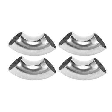 Imagem de Motoforti 4 peças 90 graus curva mandril cotovelo carro modificado tubo de escape tubulação 3.8 cm espessura OD 1,2 mm/18GA 38x100x1,2 mm 201 aço inoxidável 4pcs