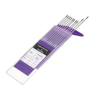 Imagem de HARFINGTON 10 eletrodos de tungstênio para soldagem TIG, 3/81.3 cm x 17.8 cm misturados para soldagem de aço inoxidável, liga de alumínio e magnésio, fabricação de automóveis aeroespaciais, roxo