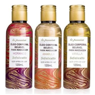 Imagem de Óleo Corporal Beijável Para Massagem 120ml Linha Passion Sofisticatto 