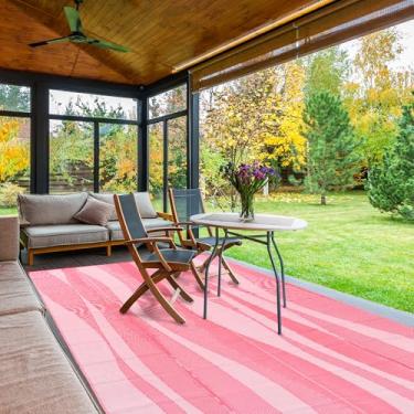 Imagem de Boulder Bee Tapetes para ambientes externos, tapete de palha de plástico, tapetes impermeáveis para acampamento ao ar livre, tapete de piquenique de secagem rápida, tapetes de praia reversíveis sem