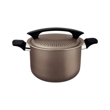 Imagem de Espagueteira Tramontina Milazzo Alumínio Antiaderente Starflon Max Amêndoa 22 Cm Tramon...