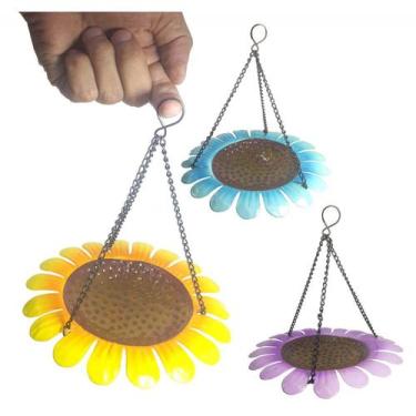 Imagem de Enfeite de Ferro Para Jardim Varanda Flores Para Pendurar Kit Com 3 (j