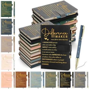 Imagem de Kosiz 20 peças de presentes de agradecimento de funcionários a granel inspiradores A5 cadernos de couro com canetas para colega de trabalho, voluntário, professor, enfermeira, formatura, bibliotecário