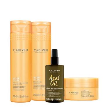 Imagem de Kit Cadiveu Professional Nutri Glow Shampoo Condicionador Máscara P e 