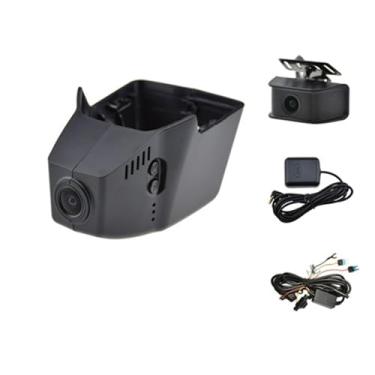 Imagem de A10 Dash Cam Lente Dupla 2K 1080P 4K Carro DVR Registrator Câmera Gravadora Traseira Visão Noturna Compatível Para VW TIGUAN GOLF 8 Teramont(A11G-6113-B,With 128G TF Card)