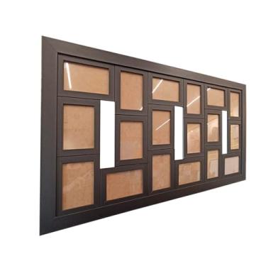 Imagem de Painel Quadro Multifotos Preto Com Vidro 18 fotos 10x15