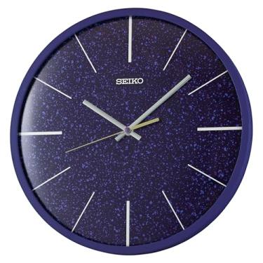 Imagem de SEIKO Taylor Relógio de parede sem tique-taque, 33 cm, azul marinho