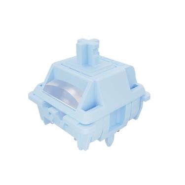 Imagem de GATERON Interruptores de teclado da série Smoothie, LED RGB linear de 5 pinos pré-lubrificados de fábrica para teclado mecânico MX (Sea Salt Smoothie, 105 peças)