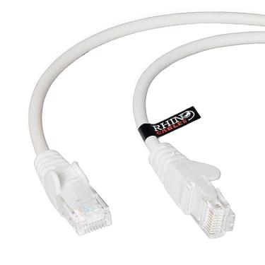 Imagem de Cabo de rede de alta velocidade RJ45 Ethernet Cat5e Cat 5e RJ45 de alta velocidade de chumbo de velocidade rápida (60 m, branco)