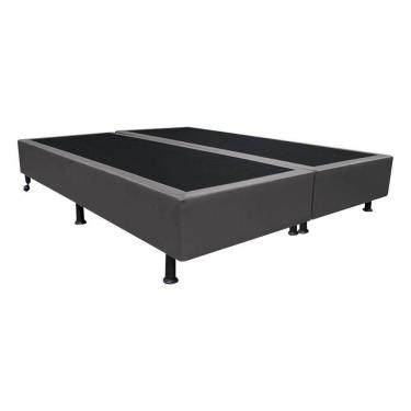 Imagem de Base Para Cama Casal King 192x203cm Bipartido Liz S05 Sintético Cinza - Mpozenato