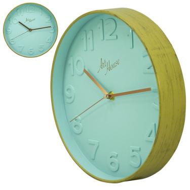 Imagem de Relógio De Parede Moderno Decoração Home Love Verde água 25cm