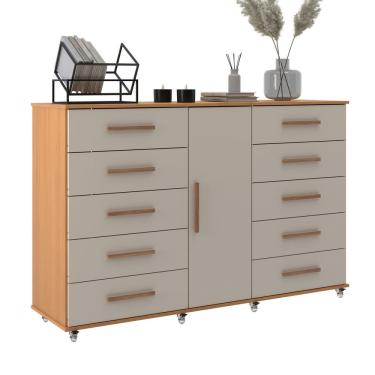 Imagem de Cômoda 1 Porta 10 Gavetas Monterrey Angelin Premium-off White